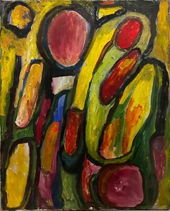 Oil Painting by Szabo: Abstract figures - Picture 1 of 2