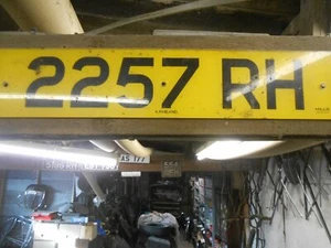 VINTAGE OLD CAR NUMBER PLATE 2257 RH - Picture 1 of 1