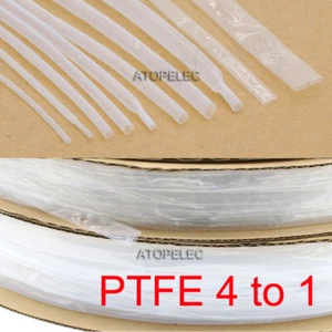 2-9.6mm Diameter PTFE F4 4:1 Heat Shrink Tubing Resistant 260℃ 600V - Picture 1 of 2