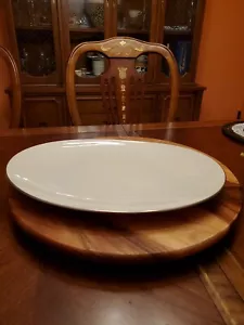 16" Oval Serving Platter Olympia Platinum by LENOX - Picture 1 of 11