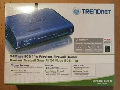 Sealed TRENDnet TEW-432BRP 54 Mbps 4-Port 10/100 Wireless G Router New in Box - Image 1 of 4