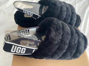 UGG Women's Fluff Yeah Slide Slipper Black US 11 Brand New!! Never Worn - Picture 1 of 10