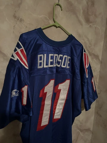 Vintage Drew Bledsoe Authentic Starter Proline New England Patriots Jersey 54 Cover
