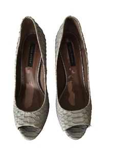 Women’s pump classic Zara Women EU size 39 US size 8 gray snakes skins synthetic - Picture 1 of 8