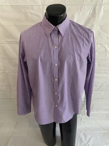 Lauren Ralph Lauren Shirt Women’s XL Long Sleeve Purple Stripe Non-Iron EUC - Picture 1 of 7