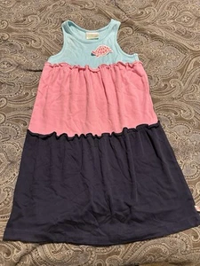 Lolly Wolly Doodle Girls Dress Short Sleeves Multicolor Tiered Size 8/9 - Picture 1 of 3