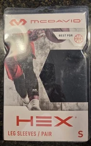 McDavid Protective Pads 6446 HEX Leg Sleeves - Pair - S Small - Black - Picture 1 of 2