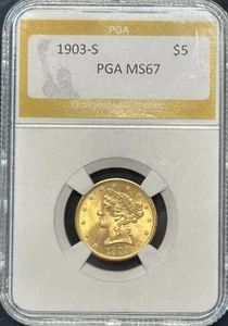 1903-S $5 Gold Piece - Picture 1 of 8