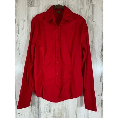 Blusa ajustada a medida United Colors of Benetton para mujer pequeña roja puño largo LEER Foto 1 de 4