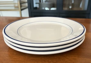 (3) Juego de 3 platos de ensalada con bandas azules Apilco Tradition Francia 8 5/8” - Imagen 1 de 8