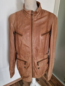 Jilani butterweiche Echtleder-Jacke Lederjacke Parka Gr. 40/42 braun Lammleder - Bild 1 von 13