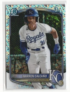 2025 1st Bowman Chrome Prospects #BCP-185 Warren Calcano Mini-Diamond Refractor - Picture 1 of 2