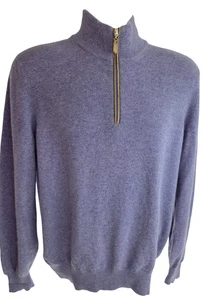 Bergdorf Goodman by Brunello Cucinelli 1/2 Zip Wildleder gefüttert Pullover 50 M Italy - Bild 1 von 20