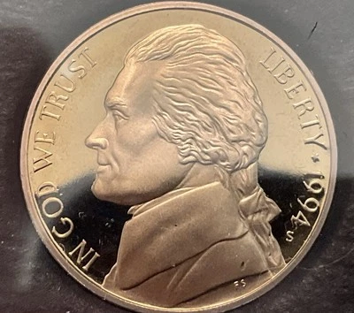 1996 Jefferson Nickle. Mint Condition S. Slight Hint Of Bronze Very Unique  - Image 1 of 4