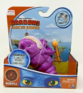 DreamWorks DRAGONS Rescue Riders BURPLE Dragon Toy Boulder Blast Projectile 2020 - Imagen 1 de 10