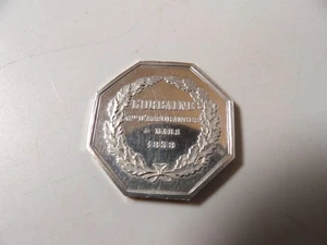 Jeton Octogonal en Argent - L'Urbaine Cie d'Assurances - 4 MARS 1838 - Picture 1 of 7