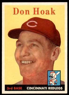 1958 Topps Set Break Don Hoak #160 casi nuevo-como nuevo o mejor Foto 1 de 2