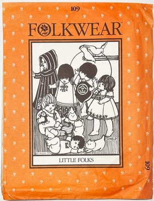 Folkwear Pattern 109: Little Folks; 8 Garments from 5 Countries Sizes NB-4 Uncut - Image 1 of 3