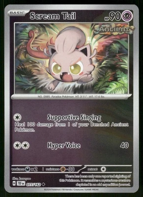 Scream Tail 077/162 TEF SV05: Temporal Forces Reverse Holo NM - Image 1 of 2