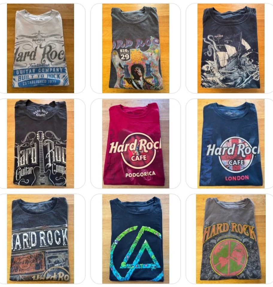 Hard Rock Cafe T-Shirt Herren Sammlung L XL schwarz blau grau VTG weltweit ✅ Top - Bild 1 von 4