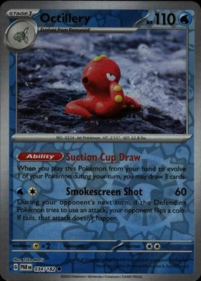 Octillery Reverse Holo Common SV04: Paradox Rift 034/182 NM - Image 1 of 2