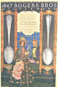 Anuncio impreso Art Nouveau Rogers 1916 plateado - Imagen 1 de 7