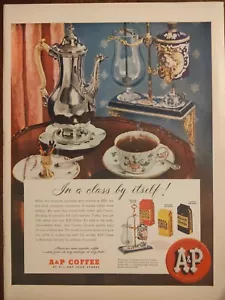 Anuncio impreso de café A&P 1947 vintage Anuncio posterior a la Segunda Guerra Mundial - Imagen 1 de 1