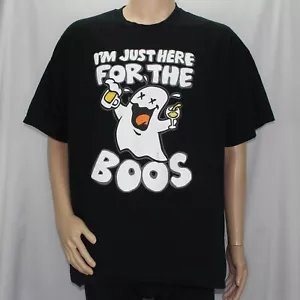 I'm Just Here For The Boos 2XL Camiseta Negra Ropa Híbrida Halloween - Imagen 1 de 7
