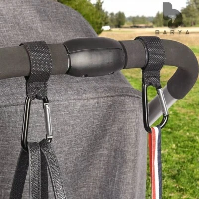BARYA Buggy Haken Gurt Kinderwagen Klettverschluss Karabiner Clips Kinderwagen-Haken