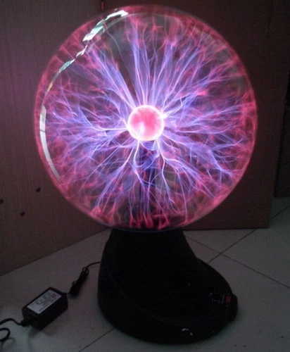 12" Red Tesla Plasma Ball Lamp Light Bluetooth Speaker for Holiday Party Bar - Image 1 of 4