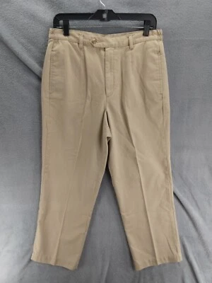 White Stag Petite Pants Women Sz 12P Beige High Rise Straight Leg Elastic Inlets - Image 1 of 4