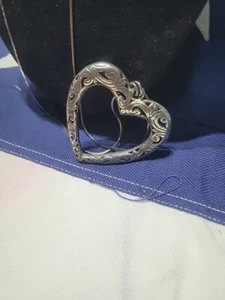 Vintage sterling silver handmade heart, 925 Jezlaine pendant - Picture 1 of 5