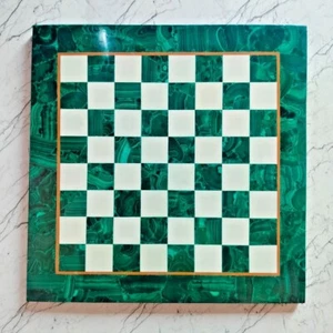 Malachite Marble Chess Set / Chess Table Top , Handmade Table Top, Gift. - Picture 1 of 7