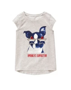 GYMBOREE STAR SPANGLED DAYS AMERICANA DOG Americas Superstar TEE 4 5 6 8 10 NWT - Picture 1 of 1