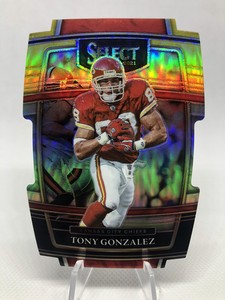 2021 Panini Select TONY GONZALES Black & Yellow Prizm Die-Cut #38 Chiefs