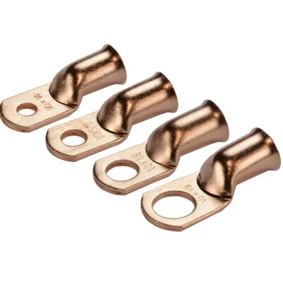 10Pcs 1/0 AWG 1/2" Hole Battery Copper Ring Lug Welding Terminal  Wire Connector - Image 1 of 4