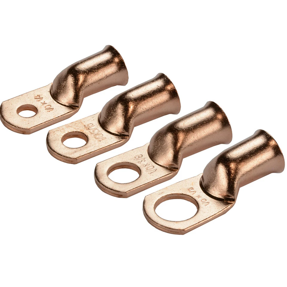 10Pcs 1/0 AWG 1/2" Hole Battery Copper Ring Lug Welding Terminal  Wire Connector - Image 1 of 4
