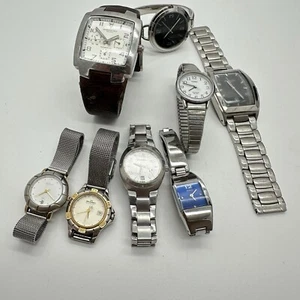 Lot of 8 Watches Skagen Guss Fossel Timex Kenneth Cole Parts and Repair ONLY - Picture 1 of 15