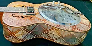 Blueberry Handmade Resonator Electric Acoustic Guitar Pre-Order 90 Days - Picture 1 of 12