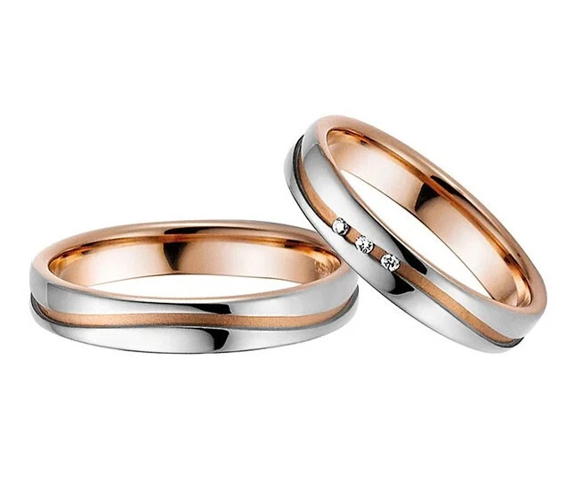 925 Silberring Verlobungsringe Trauringe Eheringe Partnerringe+ Gravur Damenring - Bild 1 von 4