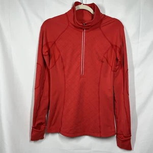 LULULEMON 1/2 Zip Running Jacket 6 Magnetic Collar Reflective Coral Thumbholes - Picture 1 of 7