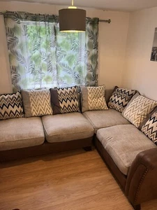SCS Sante Corner 2 Scatter Back Sofa - 🛋️ 2 Pieces+ 7 Goose Feather Cushions  - Picture 1 of 9