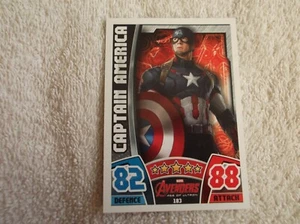 Topps Hero Attax Marvel "CAPTAIN AMERICA" #183 Trading Card - 2010 - Picture 1 of 2