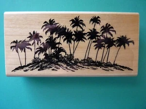 Palm Island 120-F STAMPSCAPES Rubber Stamp - Picture 1 of 2