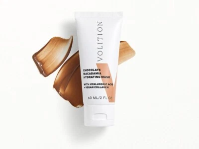 VOLITION CHOCOLATE MACADAMIA HYDRATING FACE MASK Hyaluronic Acid Vegan Collagen - Image 1 of 4