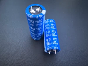 2Pcs ZL2W581MCYS9WPEC HITACHI ZL 580uF 450V 25x60 Electrolytic Snap-In Capacitor - Picture 1 of 2