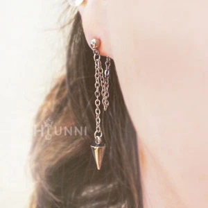 20g 16g Kpop Stil Kegelkette Ohrstecker, Helix Knorpel Ohrring, Herren Ohrringe - Bild 1 von 7