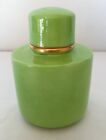 Royal Worcester 1893 Green & Gold Gilt Cylindrical Toilet Bottle With Cover MINT
