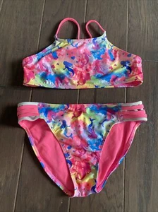 Wonder Nation Girls 2-Piece Mermaid Bikini Swimsuit Large - Picture 1 of 5