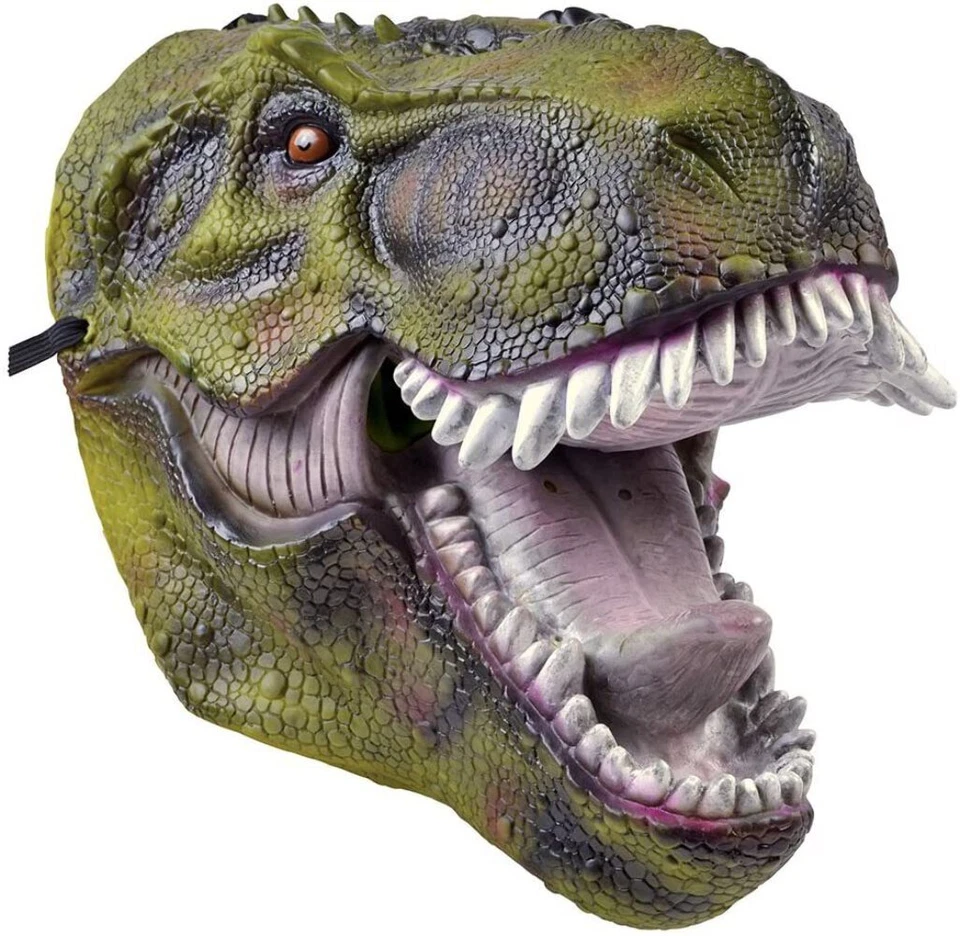 Latex Dinosaur T-Rex Triceratops Velociraptor dinosaur Head Reptile Party Mask A - Image 1 of 1